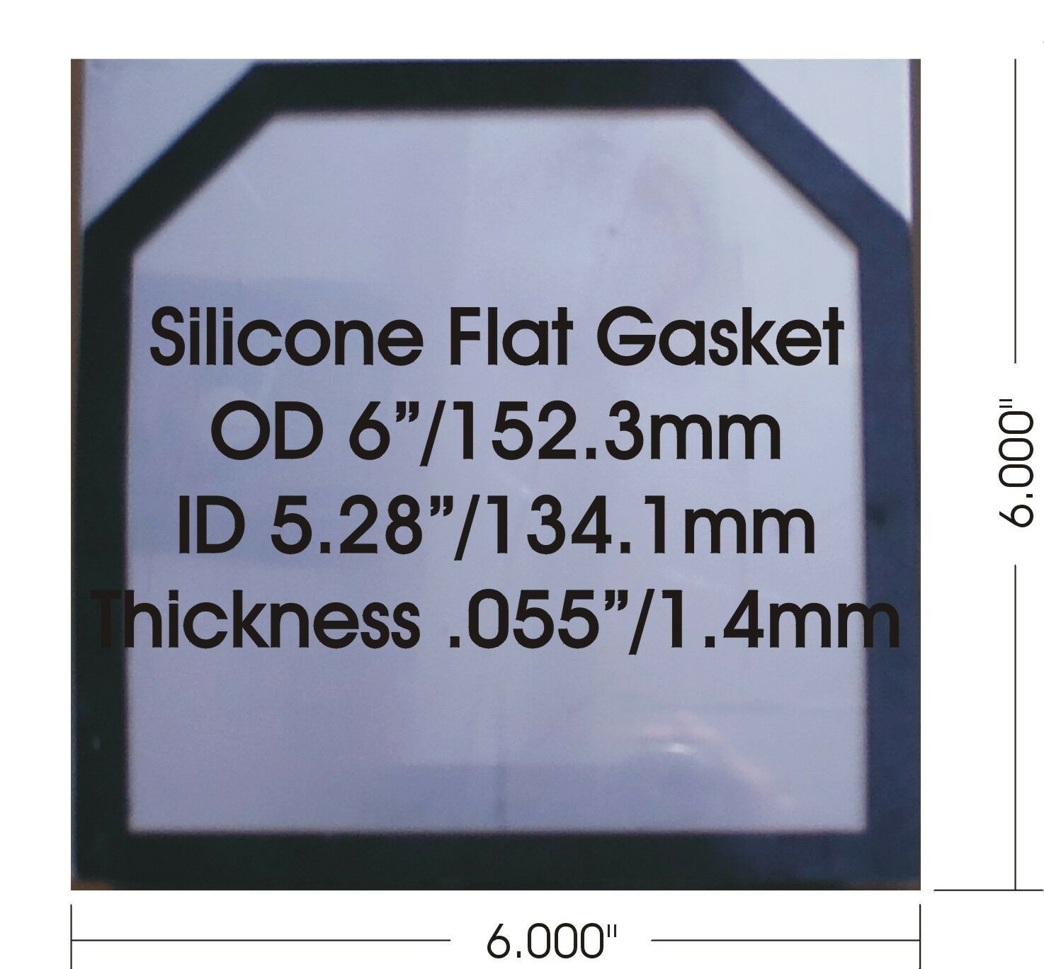 Hho High Temp Flat Silicone Rubber Gaskets 1.44 Mm/0.055" Qty: 24 Free Shipping